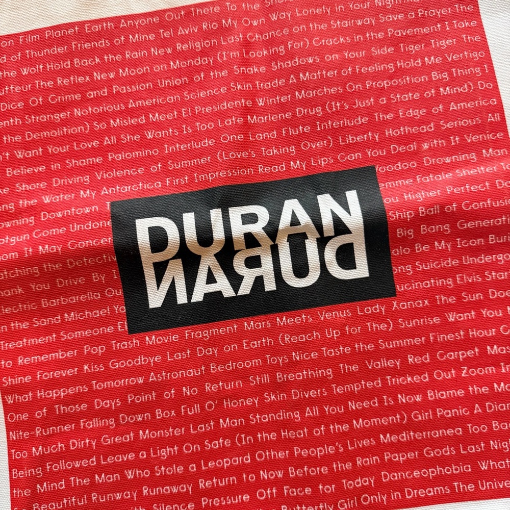 Duran Duran Red and White Tote Bag - Picture 2 of 6